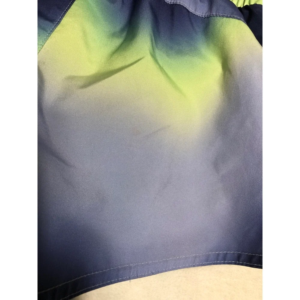 5/$25 Old Navy Active Go-Dry Shorts M 8 Blue Green Ombre Smocked Athletic Liner